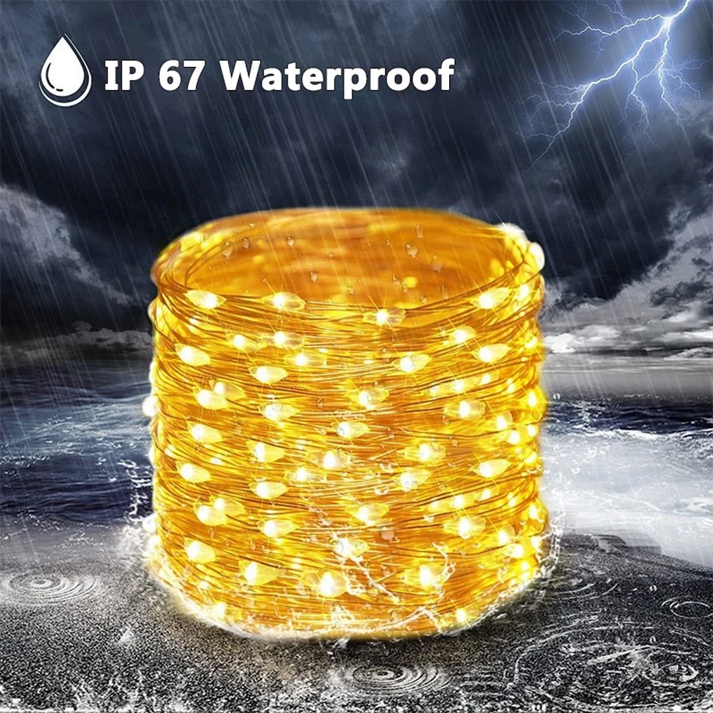 Solar String Fairy Lights Waterproof LED Outdoor Garland Solar Power Lamp For Garden Christmas Deco 3