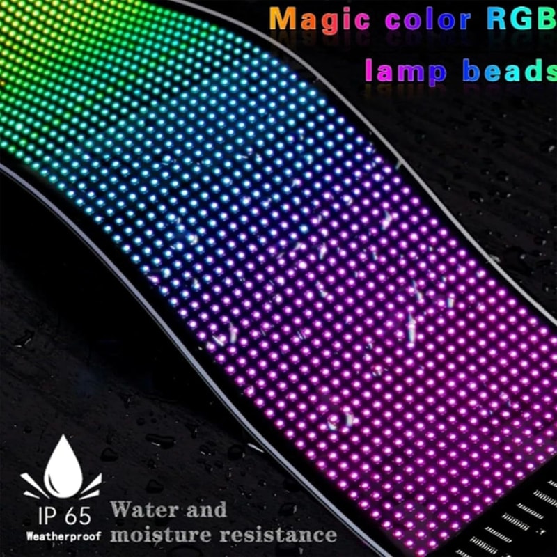 Multi Functional Bright Devil Eyes LED Light For Car Windshield Flexible Programmable Scrolling LED 4