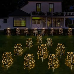 solar firework light outdoor, waterproof led solar garden flower lights with lighting modes for outdoor lighting