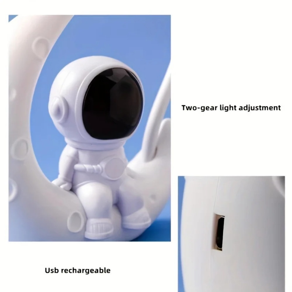 Creative Astronaut Moon Night Light ThreeSpeed Lighting For Kids Children Bedroom Decor Study And H 1