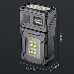 portable super bright led flashlight, rechargeable with clip, magnetic hanging, side emergency light for camping hiking