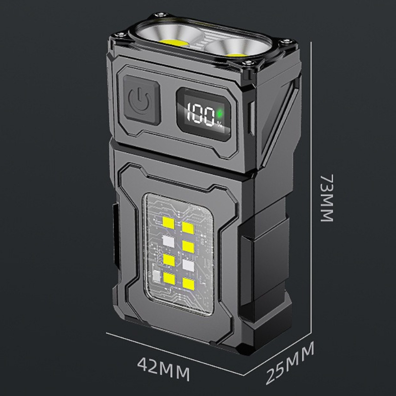 Portable Super Bright LED Flashlight Rechargeable With Clip Magnetic Hanging Side Emergency Light F 0