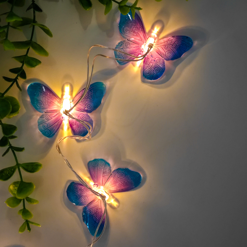 LED Batterypowered Butterfly Light String Fairy Lights For Wedding Birthday Party Room Garden Bedro 5