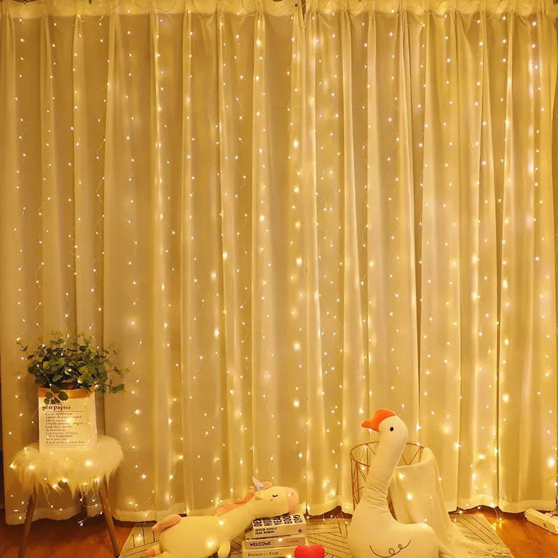 Window Curtain Lights Fairy Lights USB Powered Waterproof Lights Curtain Lights For Party Wedding F 4