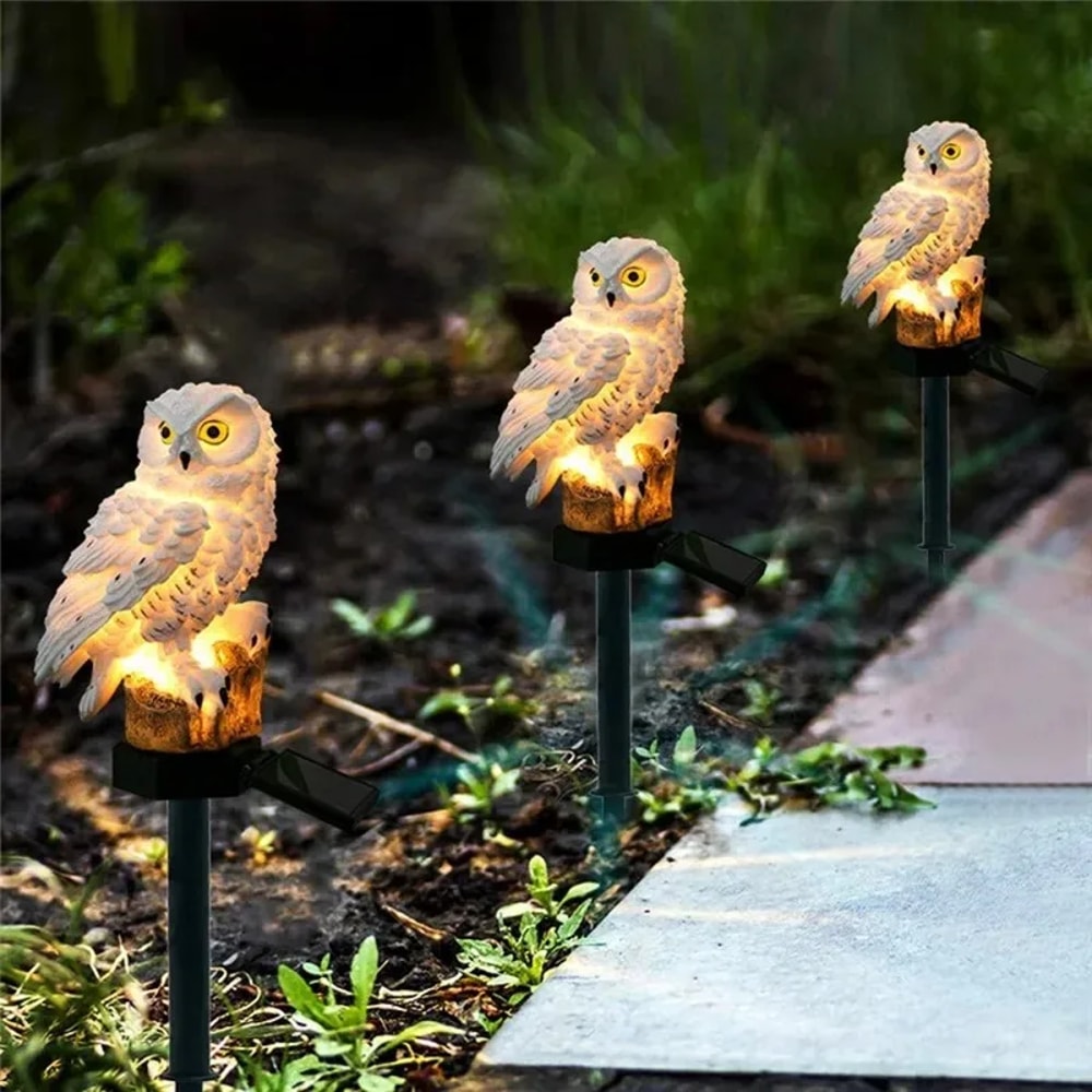 Solar Lamp Owl Animal Solar Garden Lights Solar Powered LED Light Waterproof Outdoor Garden Decorat 3