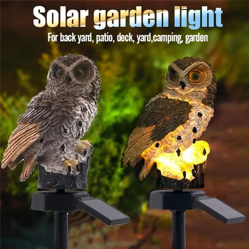 Solar Lamp Owl Animal Solar Garden Lights Solar Powered LED Light Waterproof Outdoor Garden Decorat 4