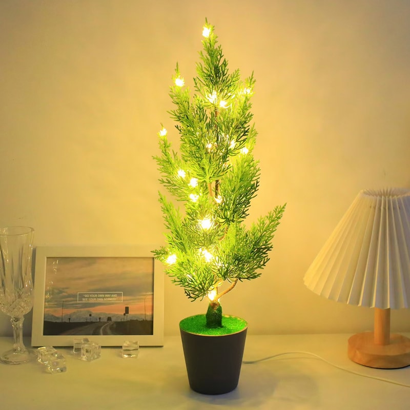 USB Plug Powered Simulated Plant LED Night Light Green Ivy Office Decor Indoor Landscape For Living 1