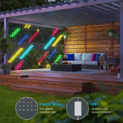 christmas fairy light curtain, waterproof string lights with app control, outdoor holiday party decor for christmaschr