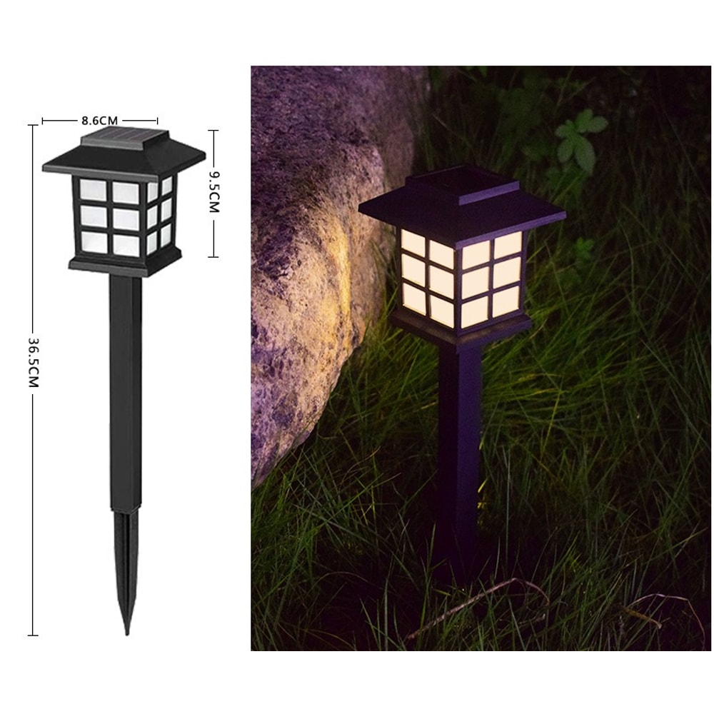 Solar Powered Outdoor Waterproof Walkway Landscape Light Small House Shaped Path Yard Patio Lawn Ni 7