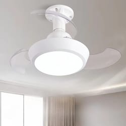 retractable ceiling fan light with remote control, dimmable speed settings, perfect light for room