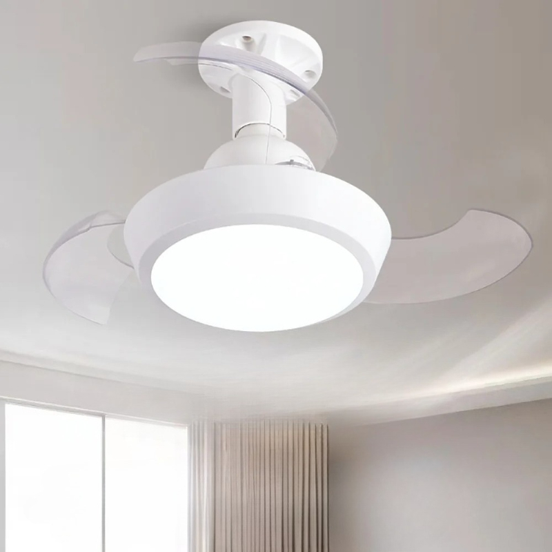 Retractable Ceiling Fan Light with Remote Control, Dimmable Speed Settings, Perfect Light for Room