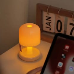mini cute desktop lamp, usb rechargeable night light for bedroom, living room, study table, kid room
