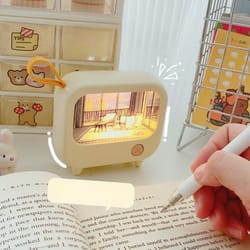 usb rechargeable creative painting atmosphere lighting, mini night light ornament for bedside, bedroom, living room,