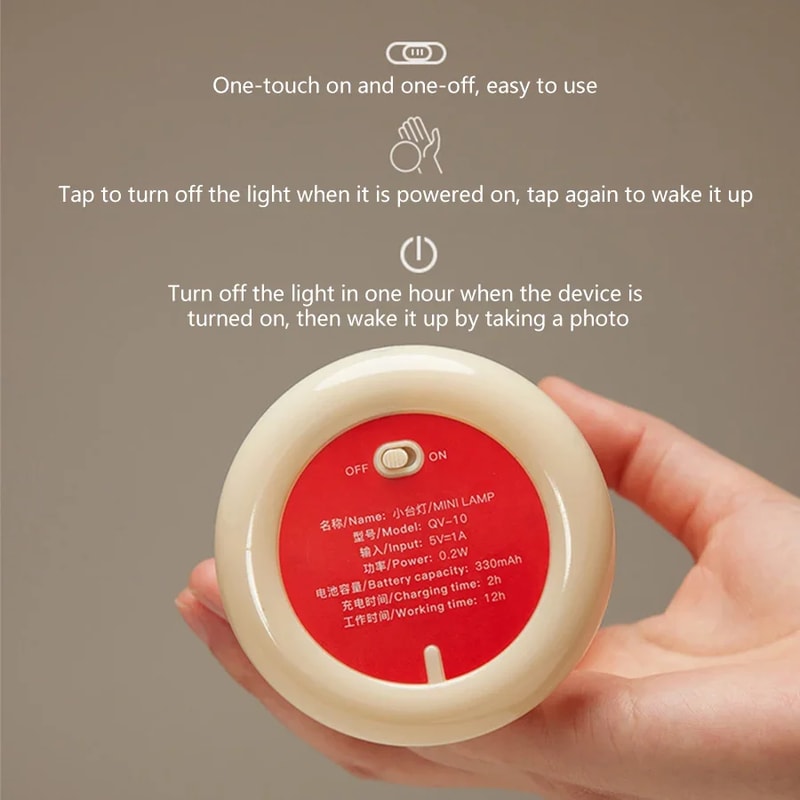 Mini Desktop Sunset Night Lamp Creative USB Rechargeable Mushroom Style LED Light Ideal For Coffee 4