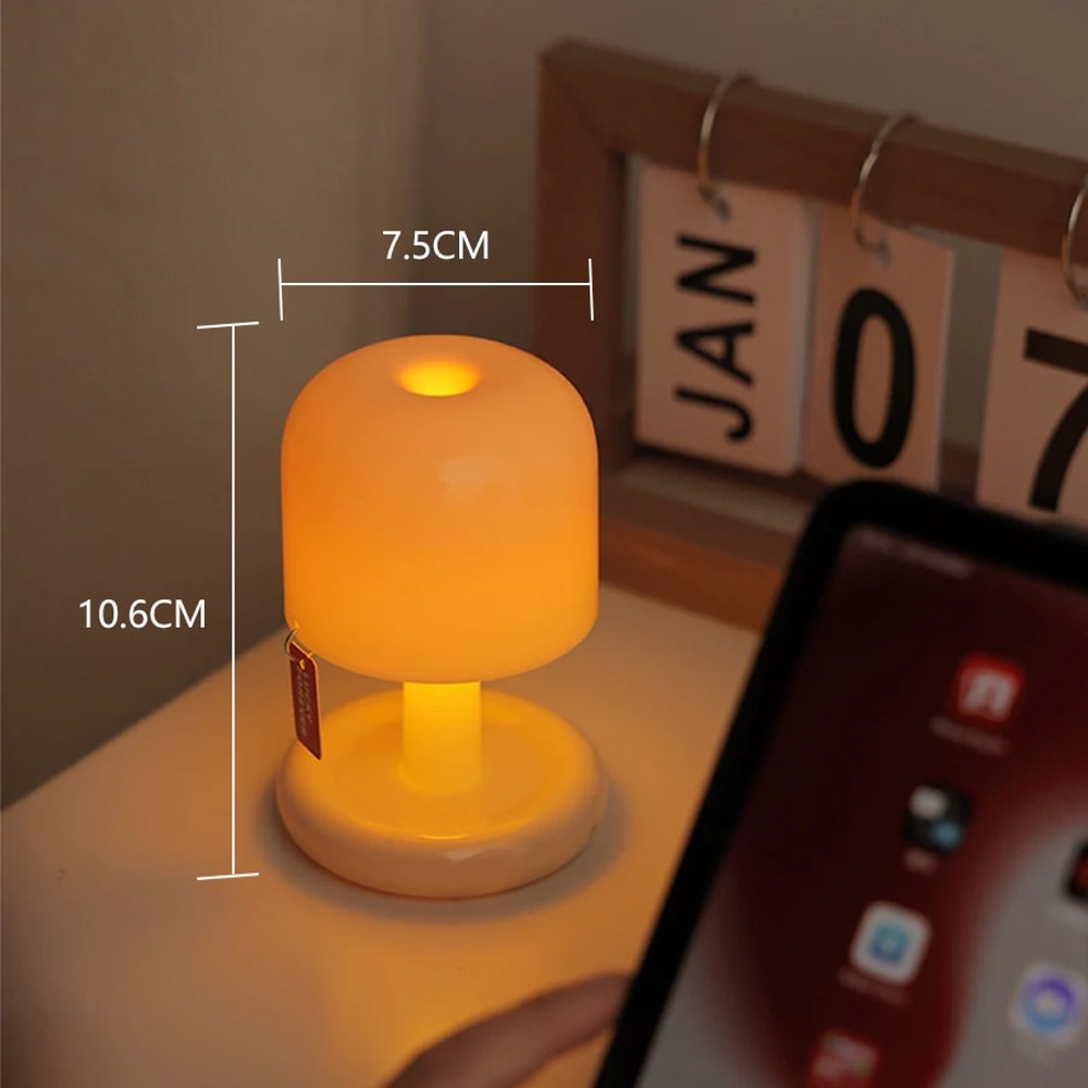 Mini Desktop Sunset Night Lamp Creative USB Rechargeable Mushroom Style LED Light Ideal For Coffee 5
