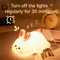 Rabbit Night Silicone Lamp USB Powered Rechargeable Bedside Touch Light For Kids Room Party Gift Re 1