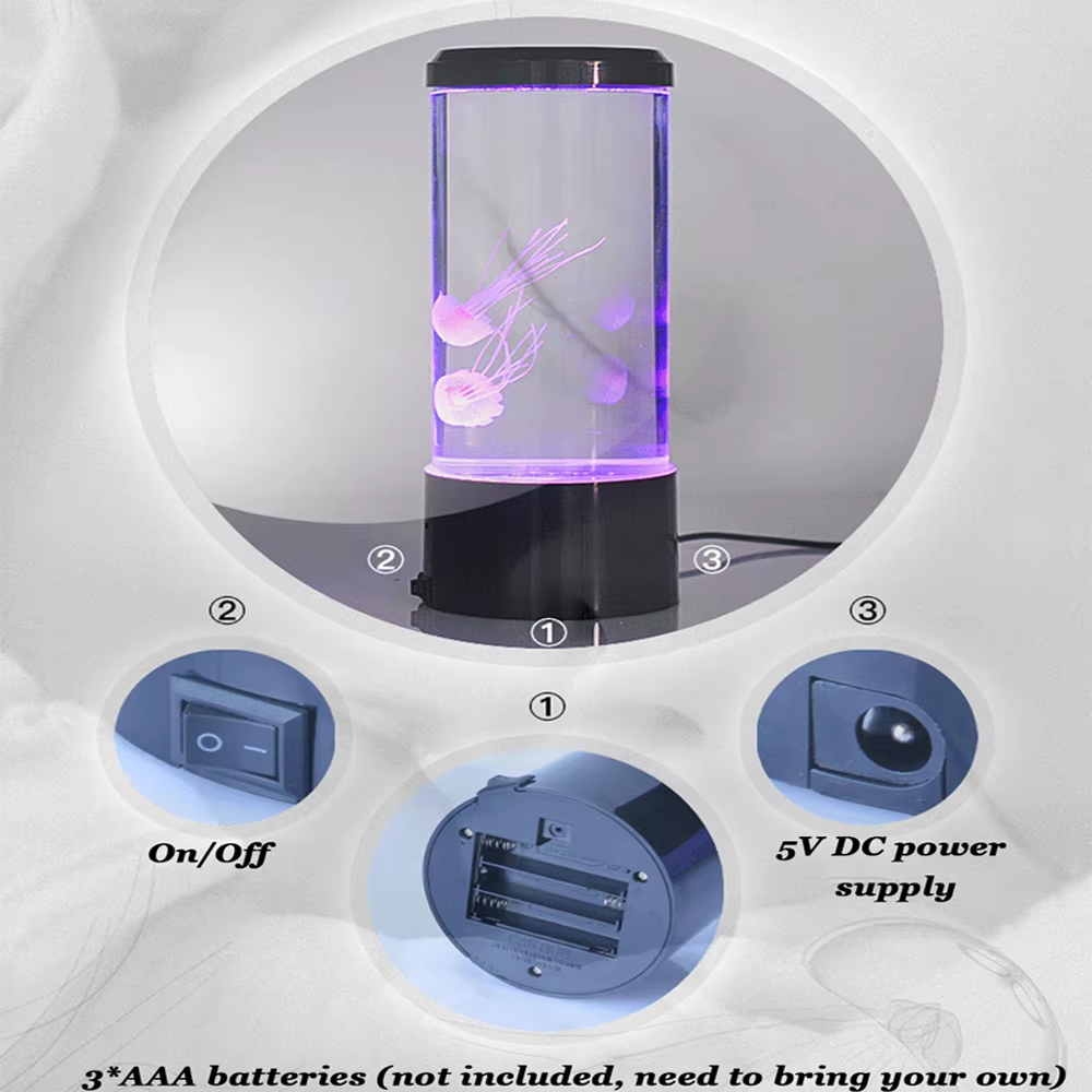 Multicoloured Jellyfish Lamp Creative Atmosphere Night Light USB Powered For Living Room Bedroom Ki 3