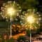 Warm Light Solar Fireworks Light, Outdoor Waterproof Garden Fences, Lawn Ornaments for Wedding, Party Decoration