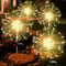 Warm Light Solar Fireworks Light, Outdoor Waterproof Garden Fences, Lawn Ornaments for Wedding, Party Decoration