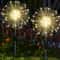 Warm Light Solar Fireworks Light, Outdoor Waterproof Garden Fences, Lawn Ornaments for Wedding, Party Decoration
