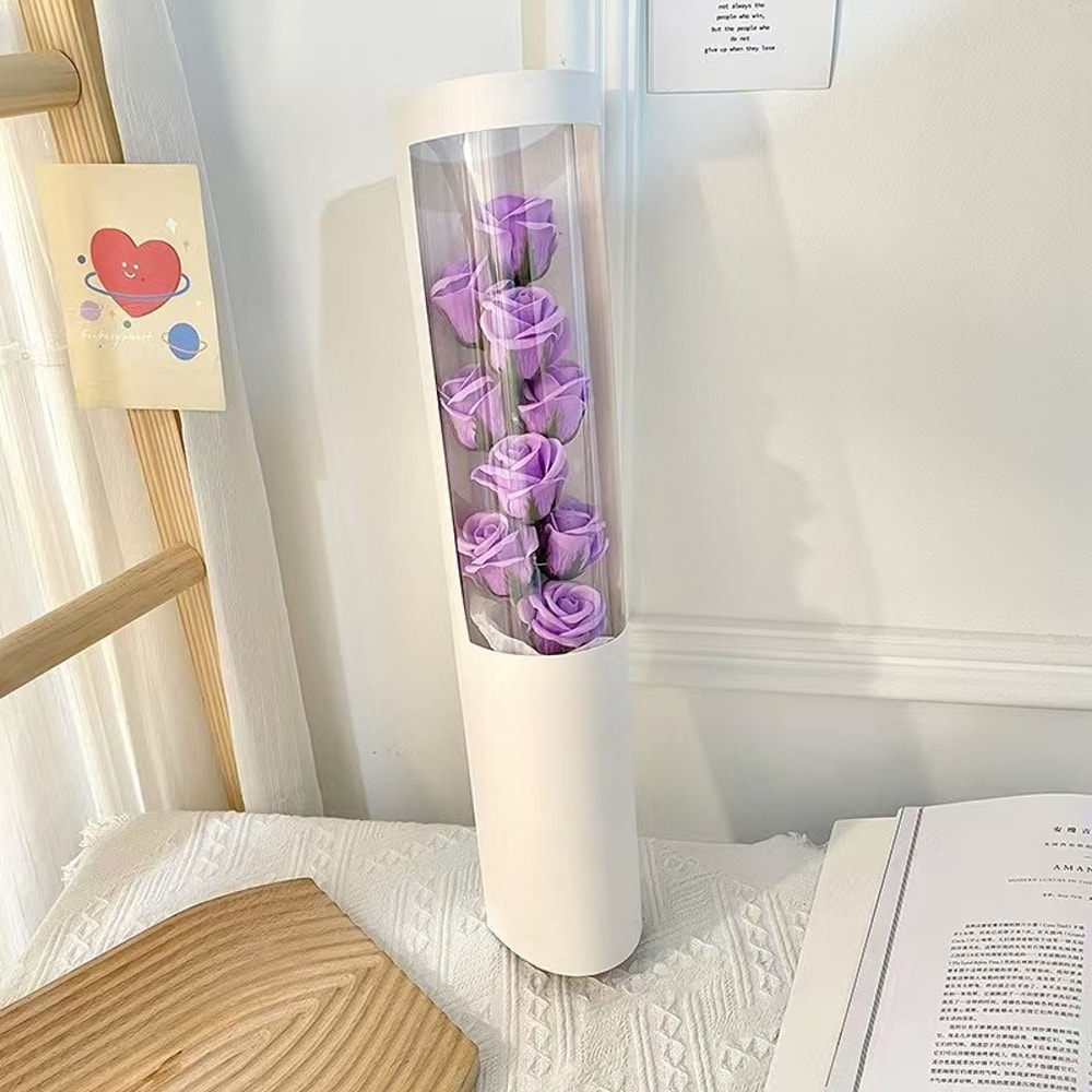 Valentines Day Romantic Soap Forever Rose Flower Light Gift Box Hug Bucket Eternal Rose For Gift An 4