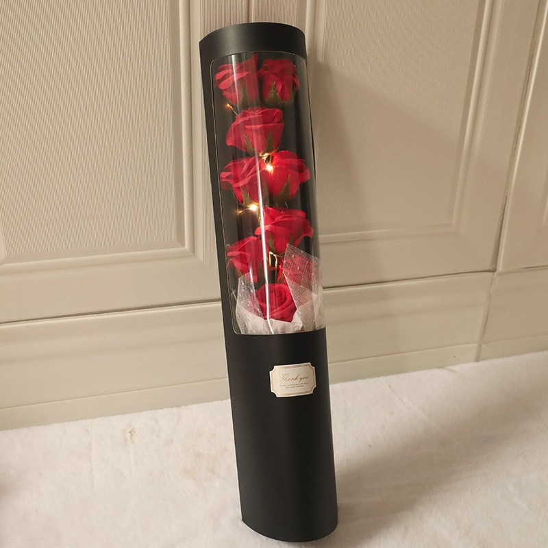 Valentines Day Romantic Soap Forever Rose Flower Light Gift Box Hug Bucket Eternal Rose For Gift An 7