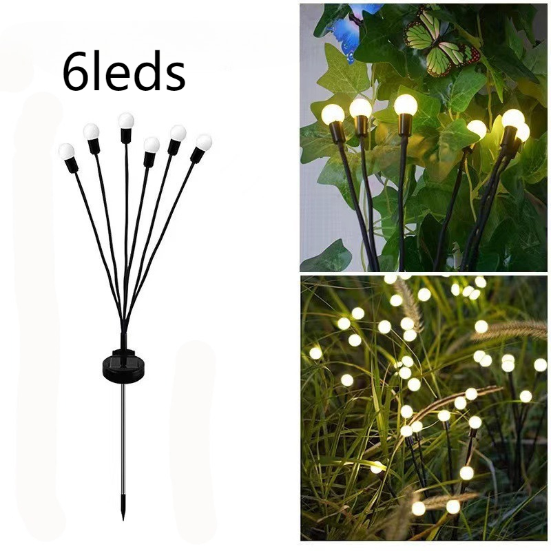 LED Solar Garden Lights Powered Firefly Lights Outdoor Garden Decoration Landscape Lights Firework 3