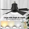 Ceiling Fan With Light Remote Control Dimmable Modern Smart Fans WarmCool White Lighting For Bedroo 1