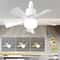 Ceiling Fan With Light Remote Control Dimmable Modern Smart Fans WarmCool White Lighting For Bedroo 4