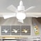 Ceiling Fan With Light Remote Control Dimmable Modern Smart Fans WarmCool White Lighting For Bedroo 4
