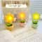 Battery Powered Mini LED Floral Potted Night Light Desktop Lamp For Bedroom Kids Room Children Gift 1