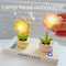 Battery Powered Mini LED Floral Potted Night Light Desktop Lamp For Bedroom Kids Room Children Gift 2