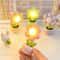 Battery Powered Mini LED Floral Potted Night Light Desktop Lamp For Bedroom Kids Room Children Gift 3