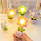Battery Powered Mini LED Floral Potted Night Light Desktop Lamp For Bedroom Kids Room Children Gift 3