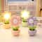 Battery Powered Mini LED Floral Potted Night Light Desktop Lamp For Bedroom Kids Room Children Gift 4