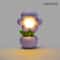 Battery Powered Mini LED Floral Potted Night Light Desktop Lamp For Bedroom Kids Room Children Gift 7