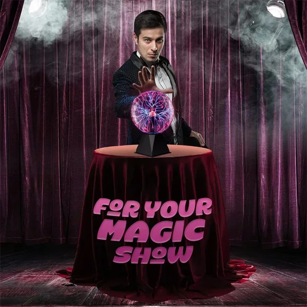 Voice Controlled Electrostatic Ball Lamp, Magic Plasma Light, USB Powered Radiant Ball Night Light for Atmosphere