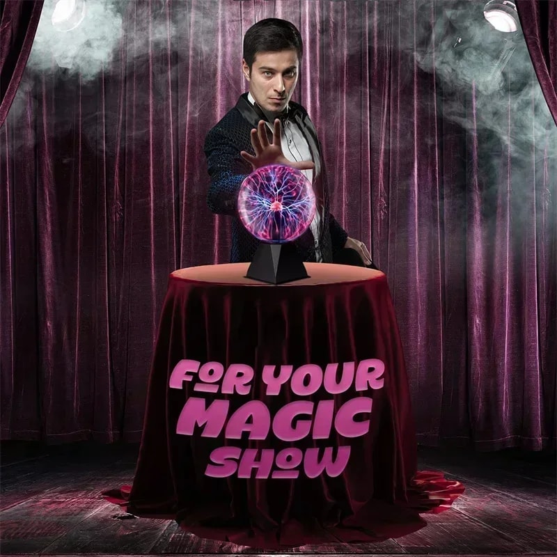 Voice Controlled Electrostatic Ball Lamp, Magic Plasma Light, USB Powered Radiant Ball Night Light for Atmosphere