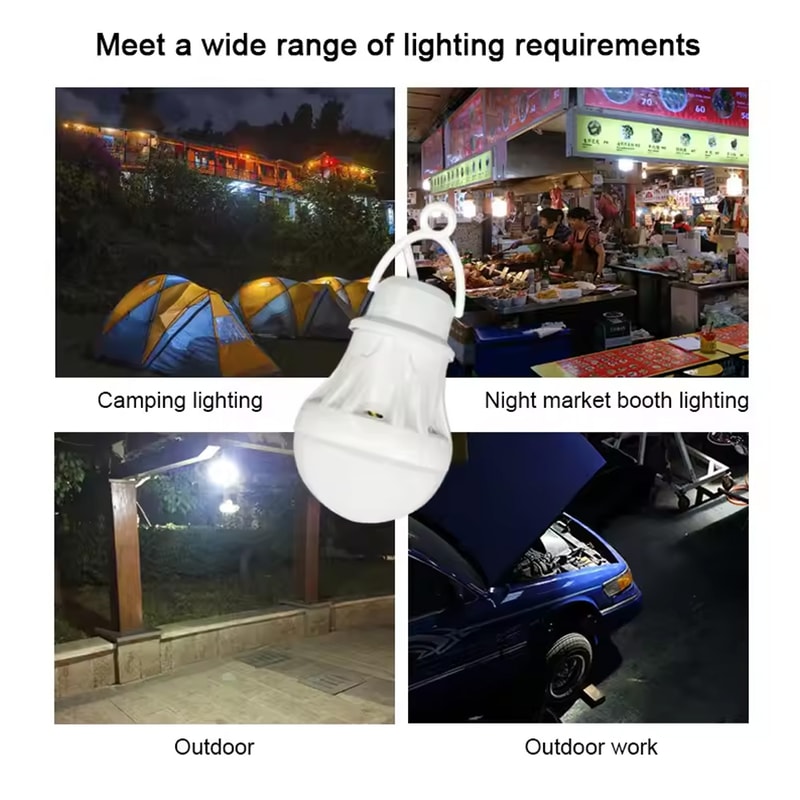 USB Plug Bulb Lamp Portable Emergency Lamp For Camping Lantern Lamp For Reading Outdoor Tent Indoor 5