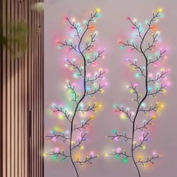 christmas string light, bendable willow vine lights, 8 modes, rattan tree decor light for wall, bedroom, indoor