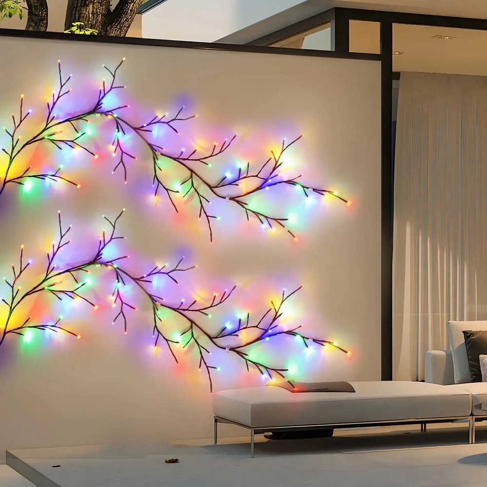 Christmas String Light Bendable Willow Vine Lights 8 Modes Rattan Tree Decor Light For Wall Bedroom 1