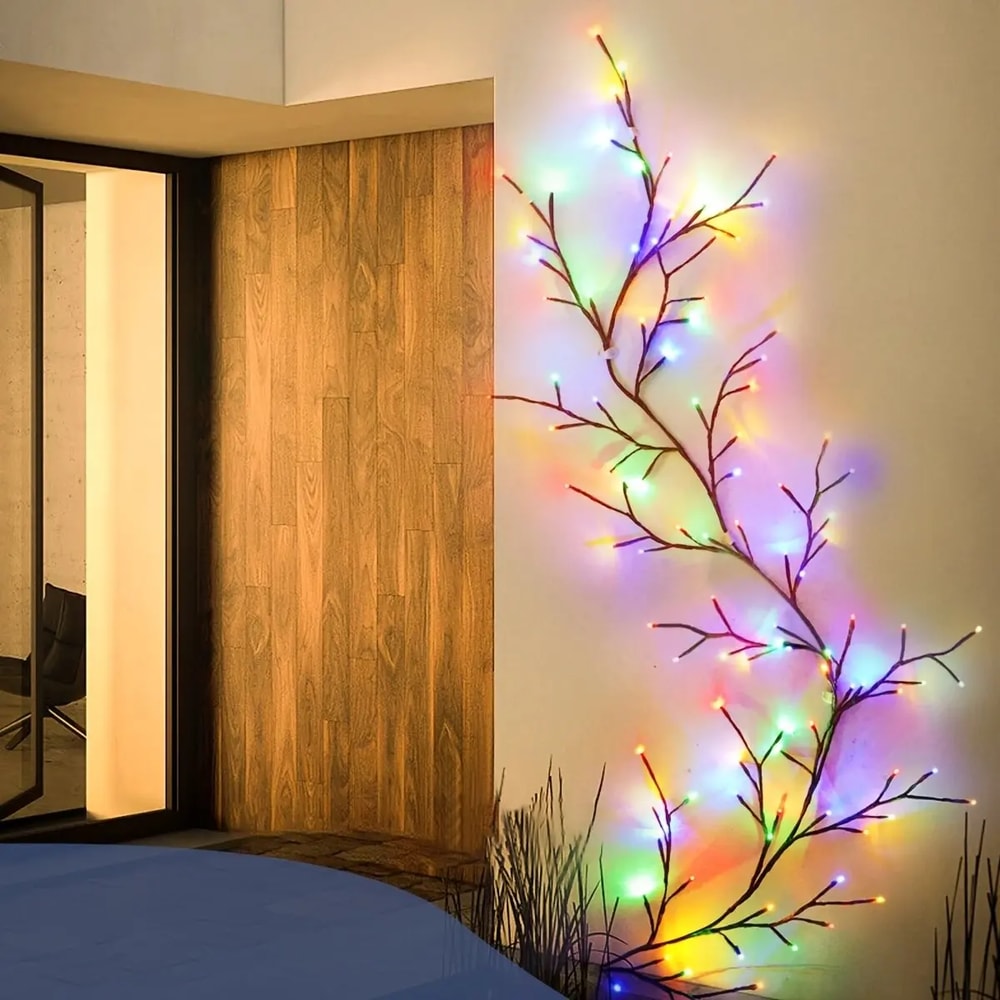 Christmas String Light Bendable Willow Vine Lights 8 Modes Rattan Tree Decor Light For Wall Bedroom 3