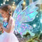 Battery Powered Dreamy Fairy Wings Costume Accessory Angel Wings Girl Performance Props For Kids El 1
