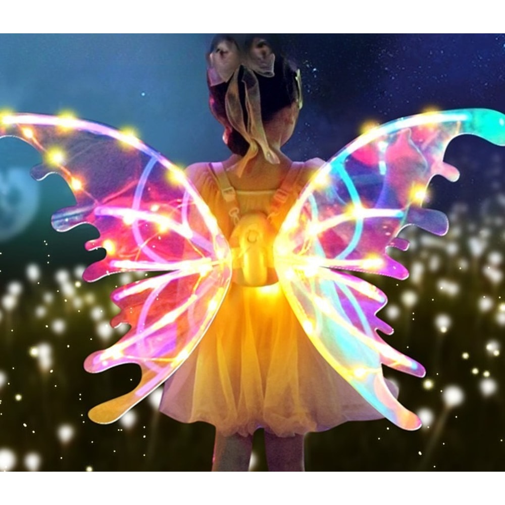 Battery Powered Dreamy Fairy Wings Costume Accessory Angel Wings Girl Performance Props For Kids El 5