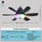 Noiseless Socket Fan Light With Remote Small Ceiling Fans Dimmable LED Light Bluetooth Speaker 8