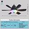 Noiseless Socket Fan Light With Remote Small Ceiling Fans Dimmable LED Light Bluetooth Speaker 8