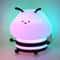 Bee Cartoon Animals Silicone Lamp LED USB Rechargeable Night Light Touch Control For Children Sleep 4