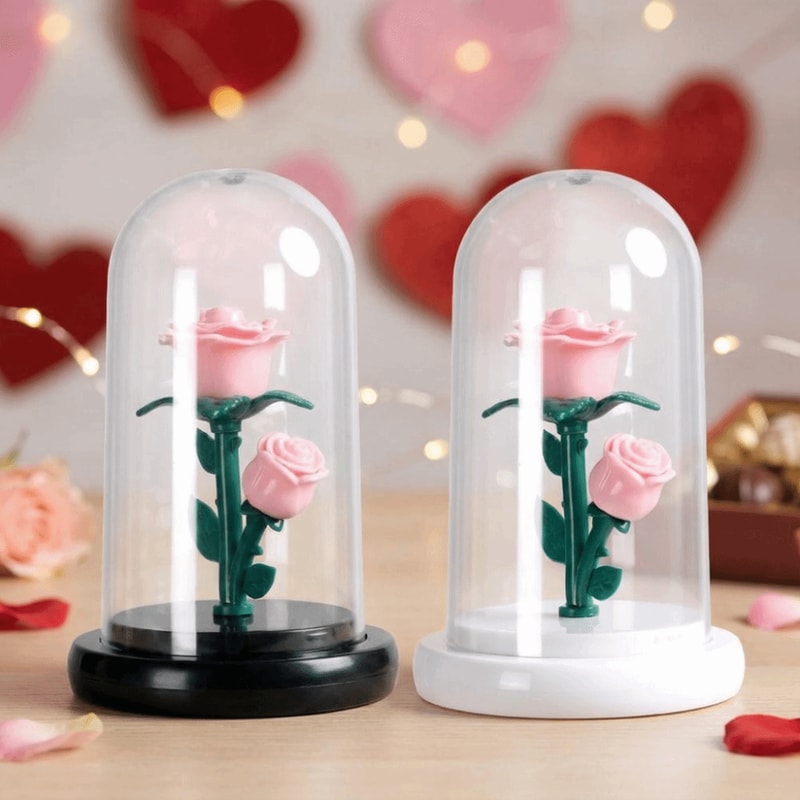 Battery Powered Creative Eternal Rose Night Light Valentines Day Gift Bedroom Living Room Decor Lig 2