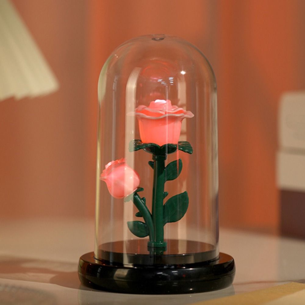 Battery Powered Creative Eternal Rose Night Light Valentines Day Gift Bedroom Living Room Decor Lig 3
