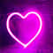 Pink USB Atmosphere LED Neon Light Sign Heart Shape Wall Mounted Night Light For Valentines Day Bed 2